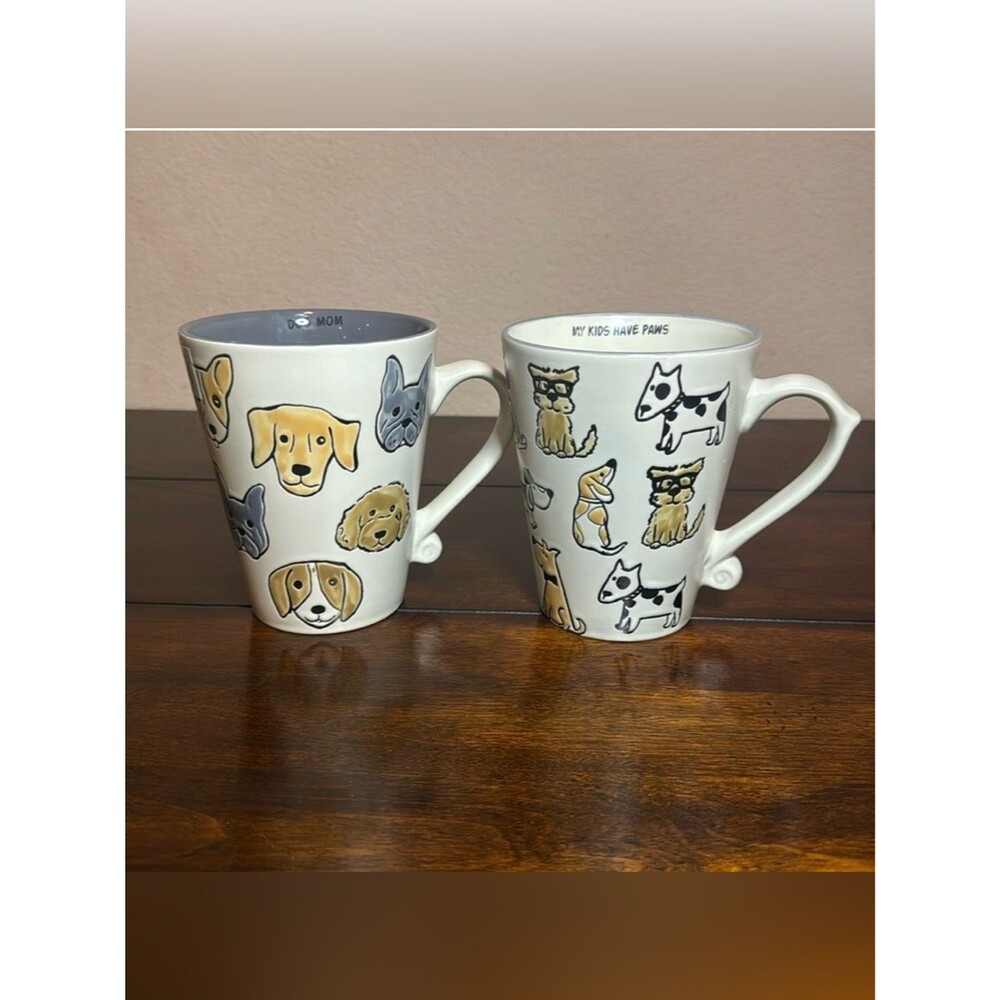 NWT Dog Mom Mug Set 17 oz Gift Set “My Kids Have Paws”